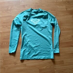 Roxy Teal Long Sleeve Rashguard